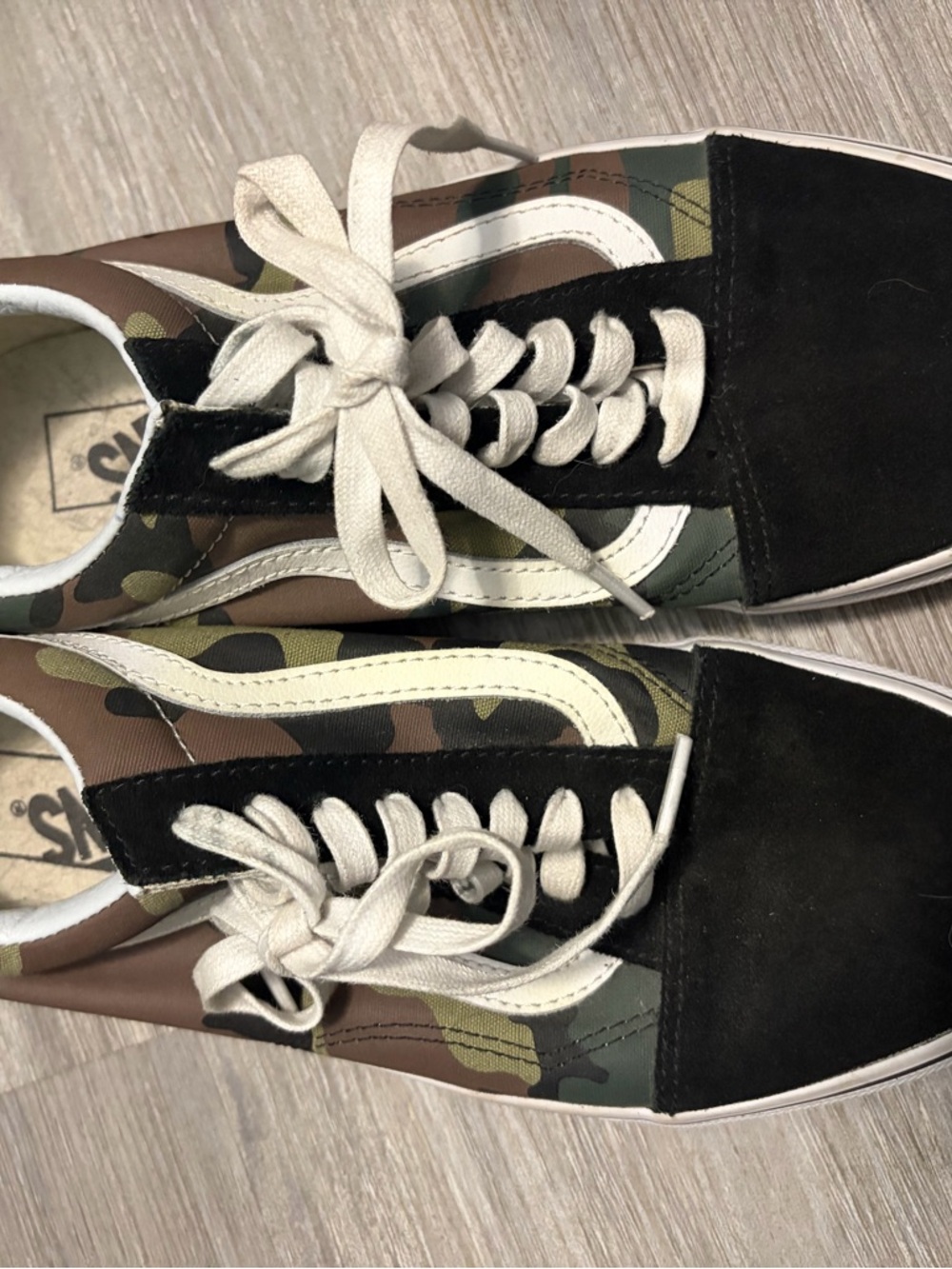 Vans Camo Canvas Sneakers with Black Accents